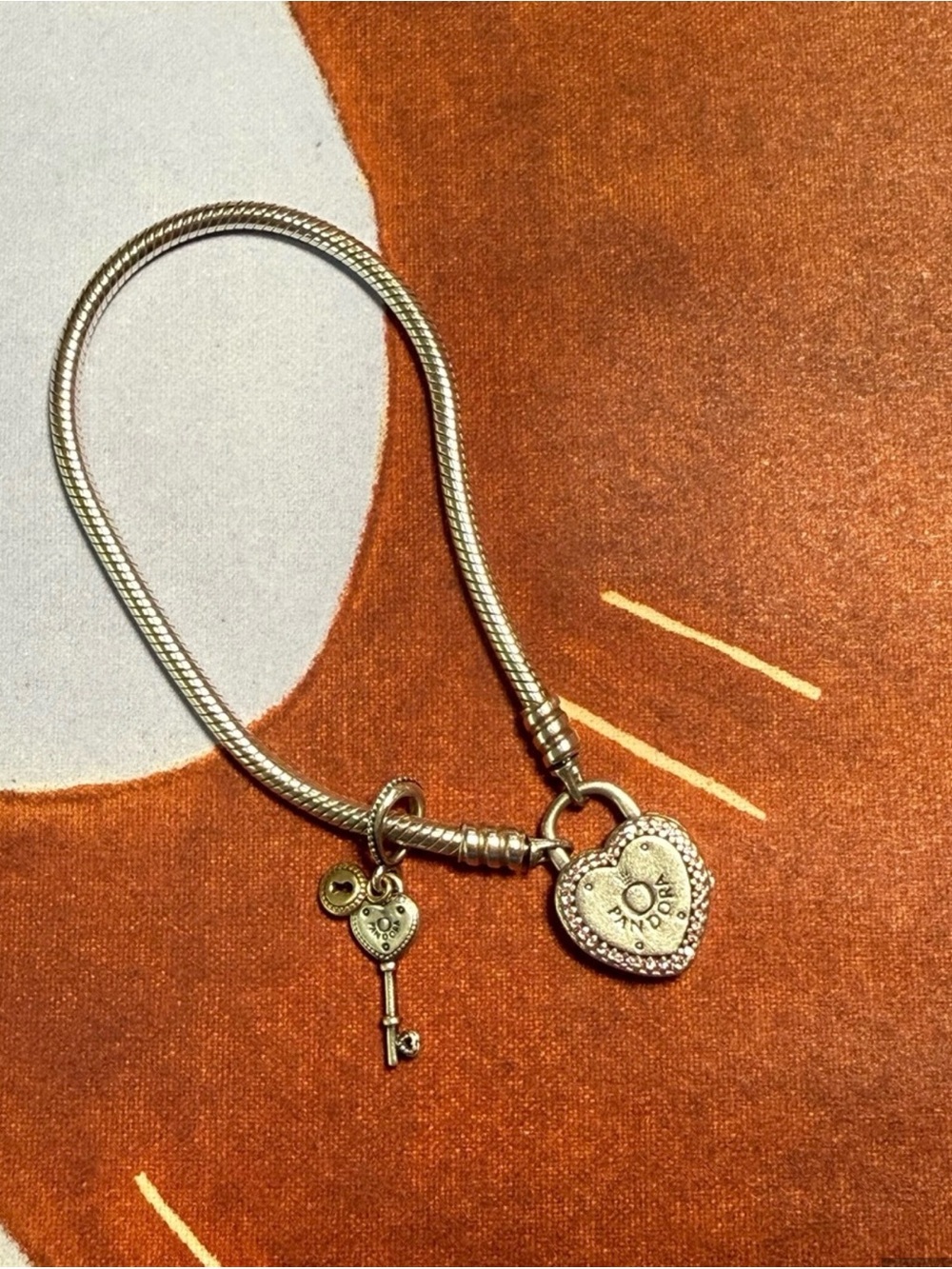 Pandora Silver Heart Lock Bracelet